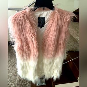 Pink and white ombré Guess vest